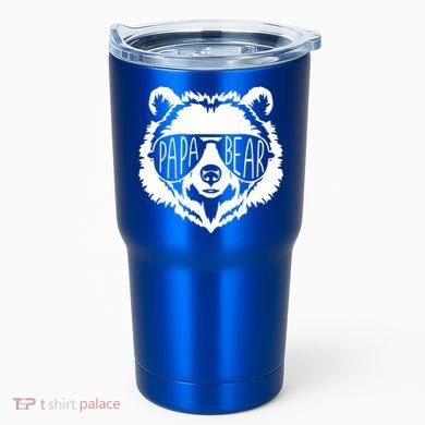 Papa Bear Face With Sunglasses Gift Tumbler