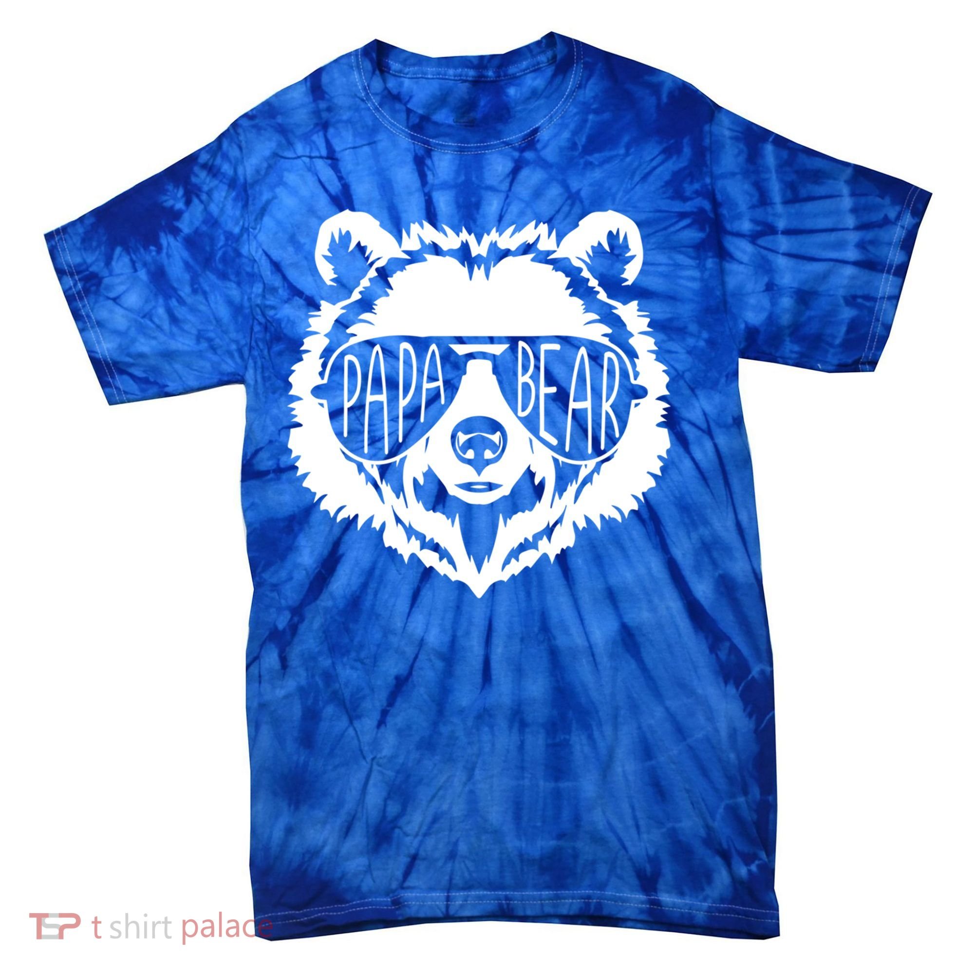 Papa Bear Face With Sunglasses Gift Tie-Dye T-Shirt