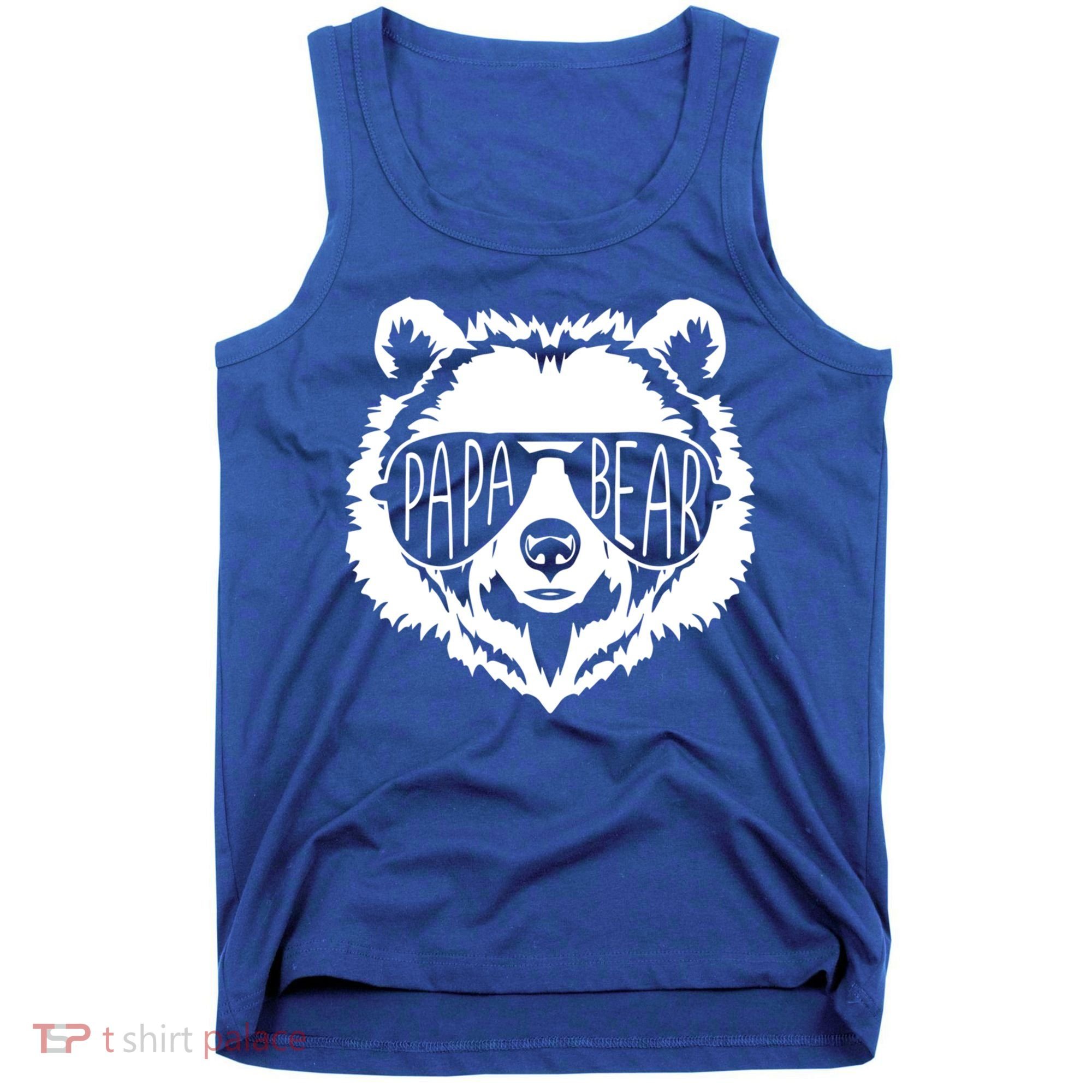 Papa Bear Face With Sunglasses Gift Tank Top