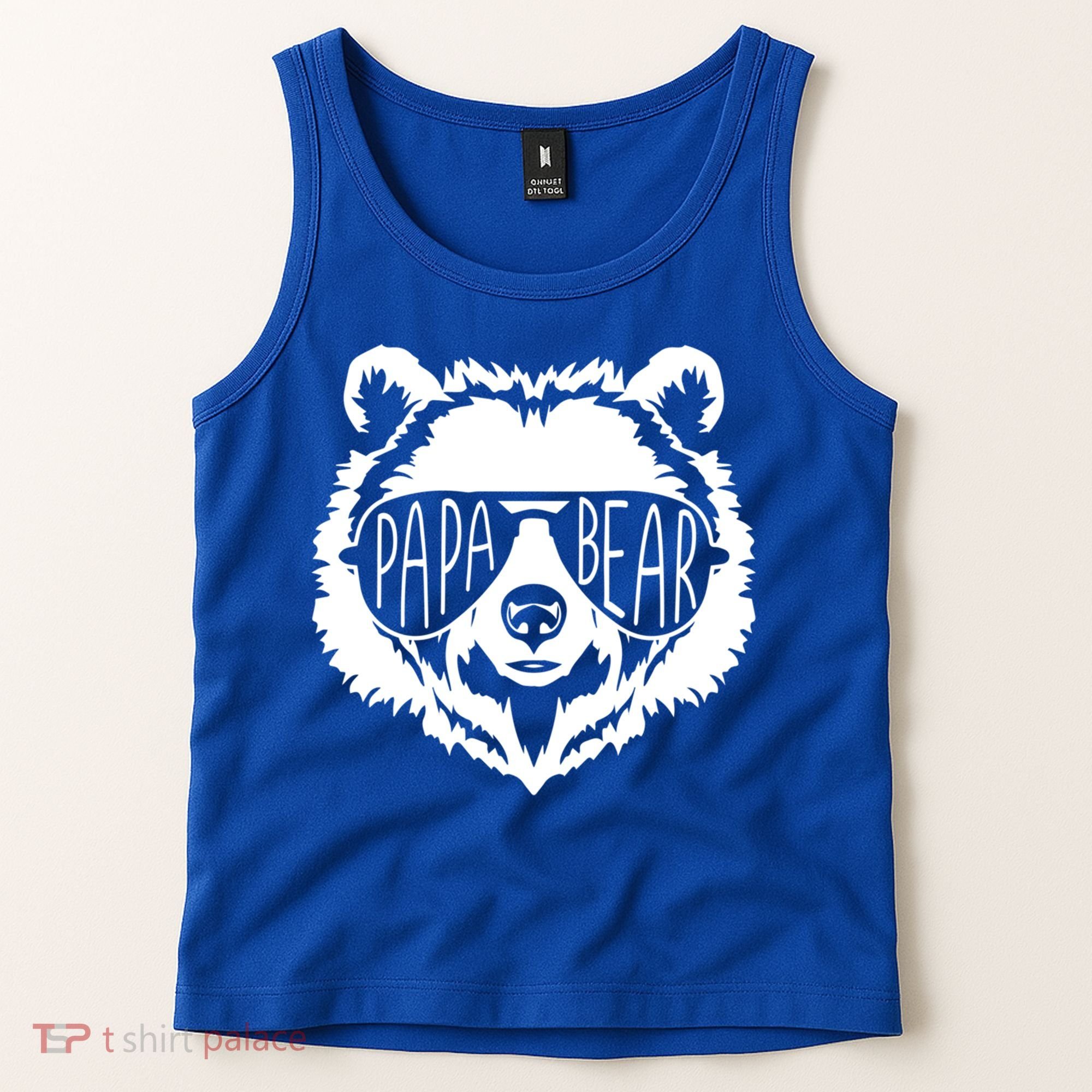 Papa Bear Face With Sunglasses Gift Tank Top