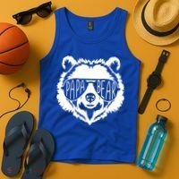 Papa Bear Face With Sunglasses Gift Tank Top thumb 4