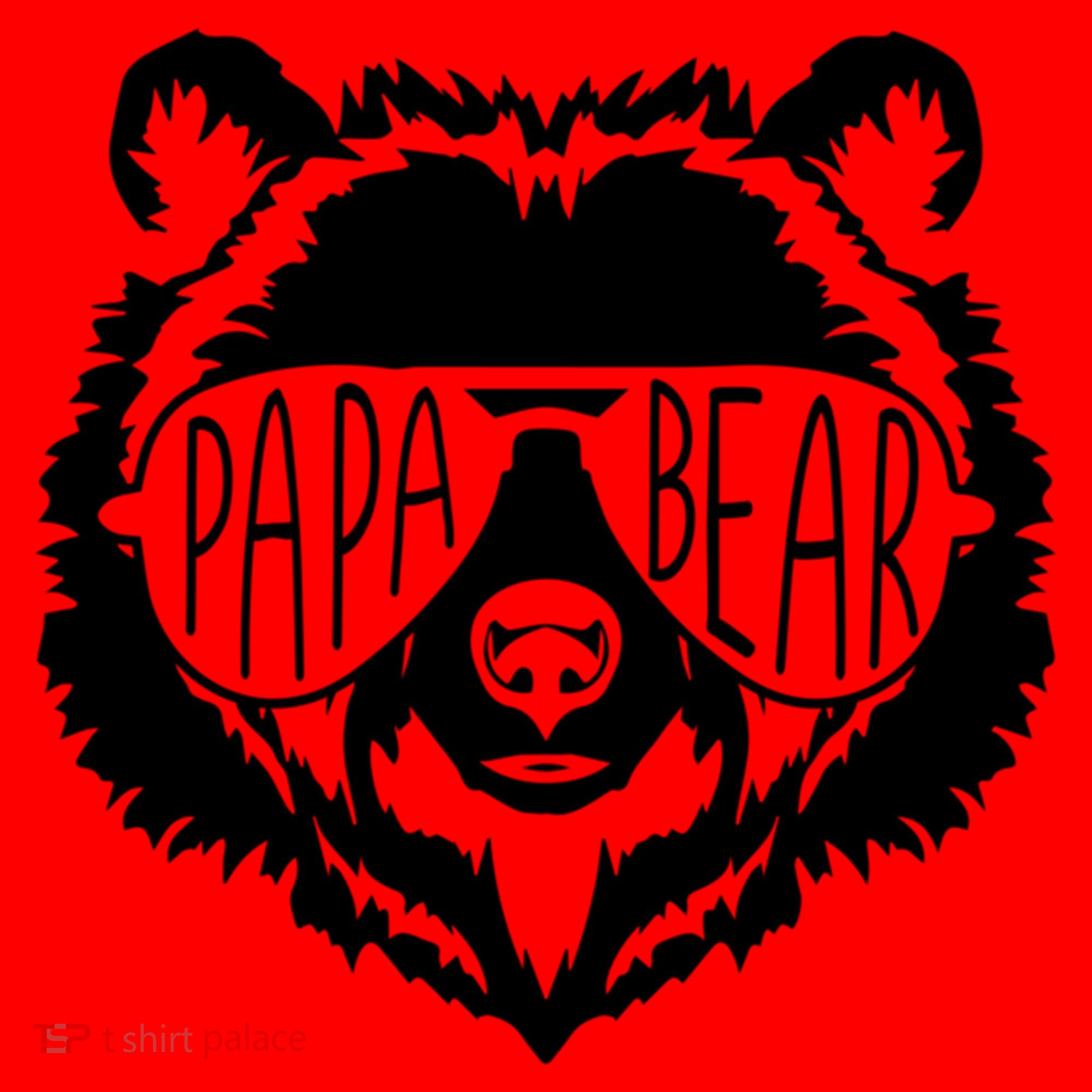 Papa Bear Face With Sunglasses Gift Santa Hat