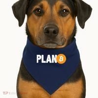 Plan B Funny Bitcoin USA-Made Doggie Bandana thumb 1