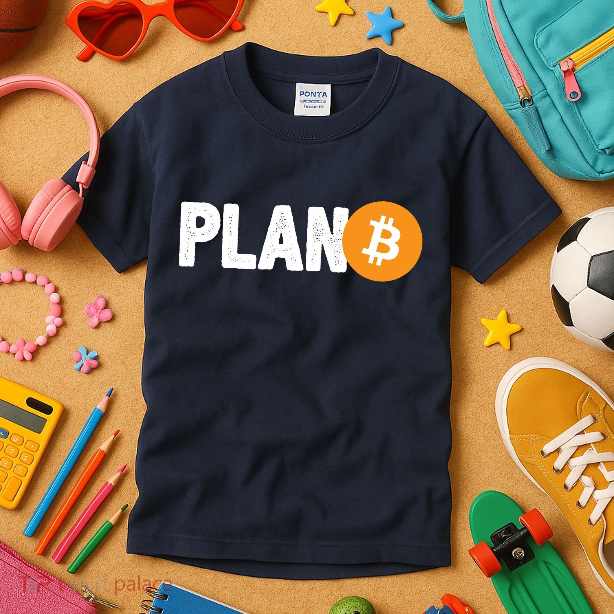 Plan B Funny Bitcoin Kids T-Shirt