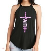 Powered By FAITH Saved By JESUS - Christian Women's Perfect Tri Rocker Tank thumb 2