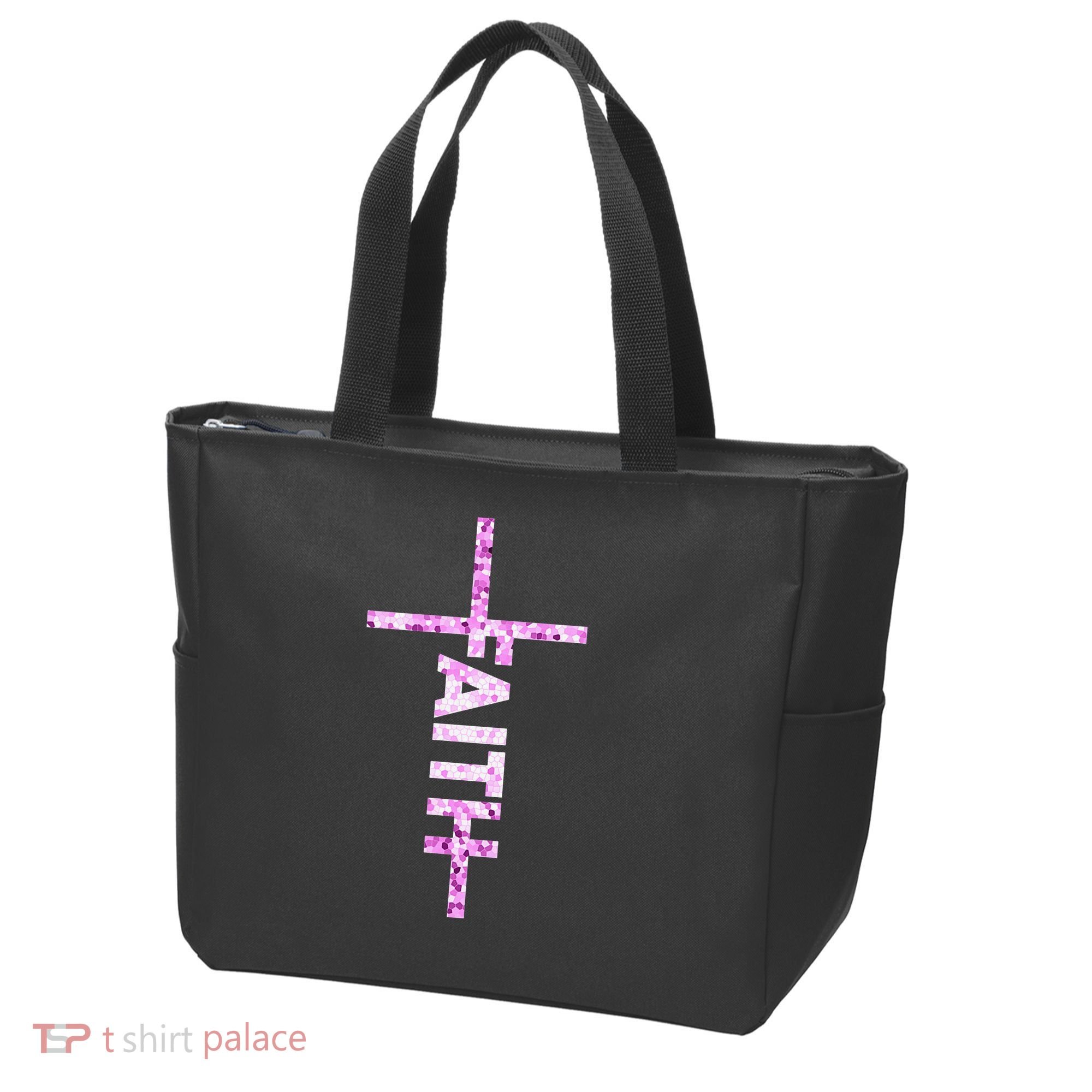 Powered By FAITH Saved By JESUS - Christian Tote Bag