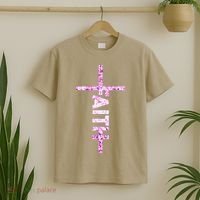 Powered By FAITH Saved By JESUS - Christian T-Shirt thumb 2