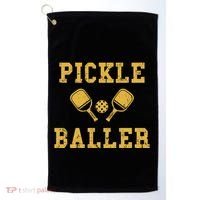 Pickle Baller Funny Sport Lover Golf Towel thumb 0