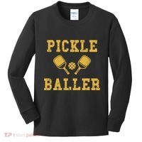 Pickle Baller Funny Sport Lover Kids Long Sleeve Shirt thumb 0