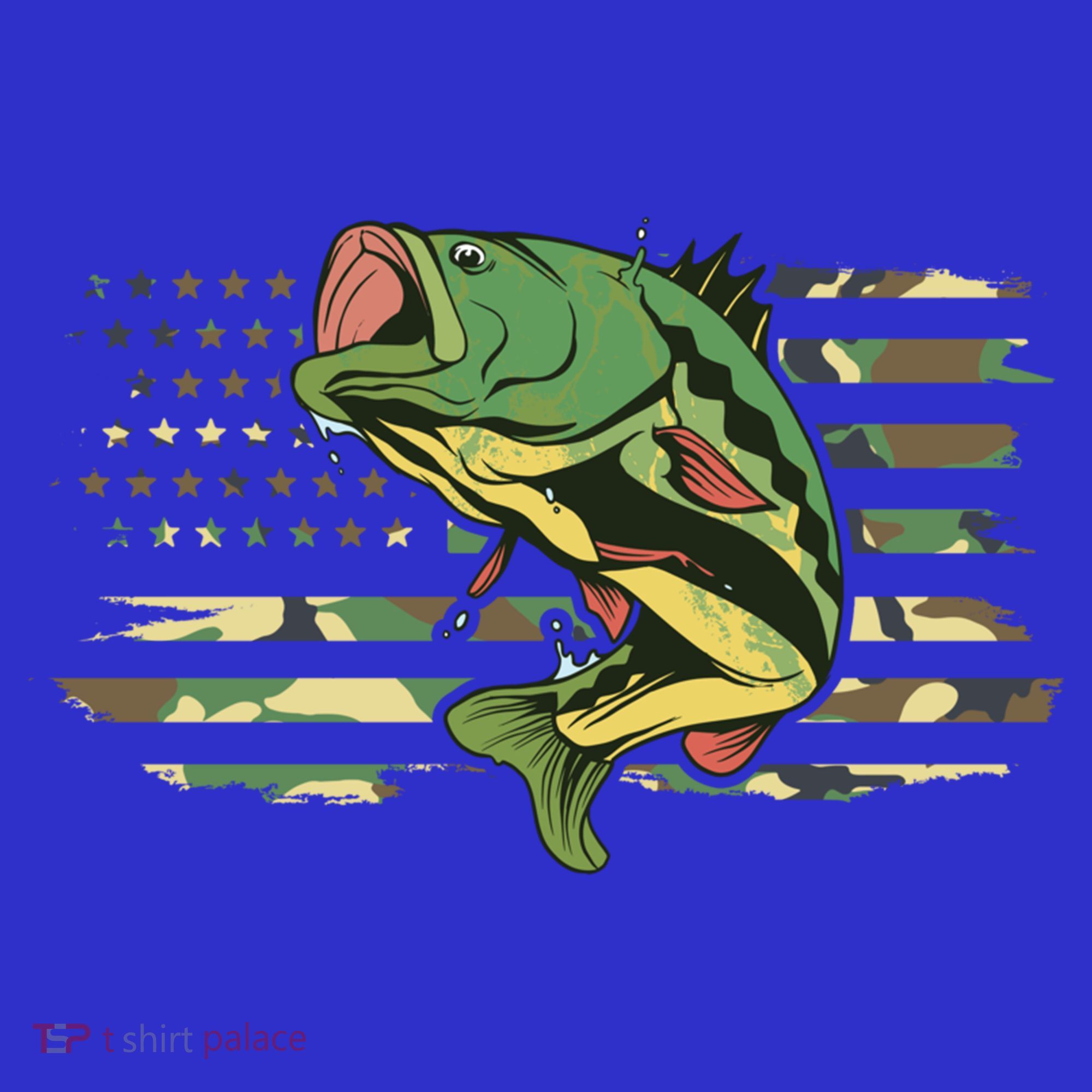 Patriotic Bass Fishing American Flag Fish Fisher Gift Women's Tank Top