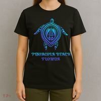 Pensacola Beach Florida Beach Souvenirs Sea Turtle Tribal T-Shirt thumb 4