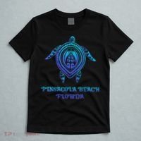 Pensacola Beach Florida Beach Souvenirs Sea Turtle Tribal T-Shirt thumb 5