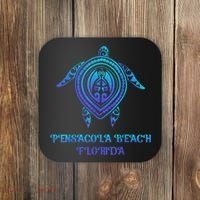Pensacola Beach Florida Beach Souvenirs Sea Turtle Tribal Coaster thumb 0