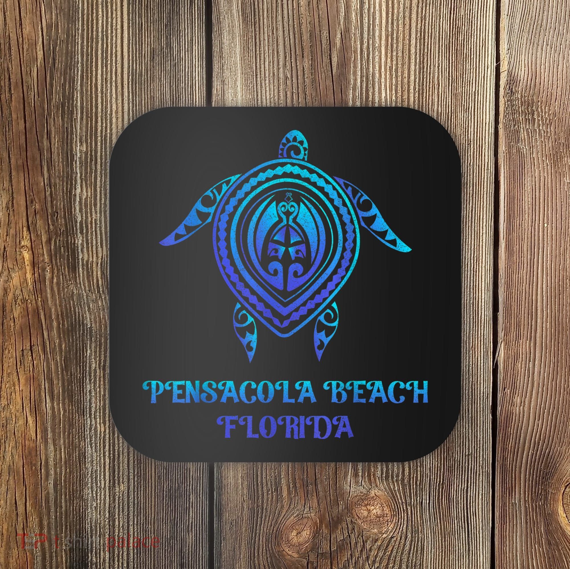 Pensacola Beach Florida Beach Souvenirs Sea Turtle Tribal Coaster
