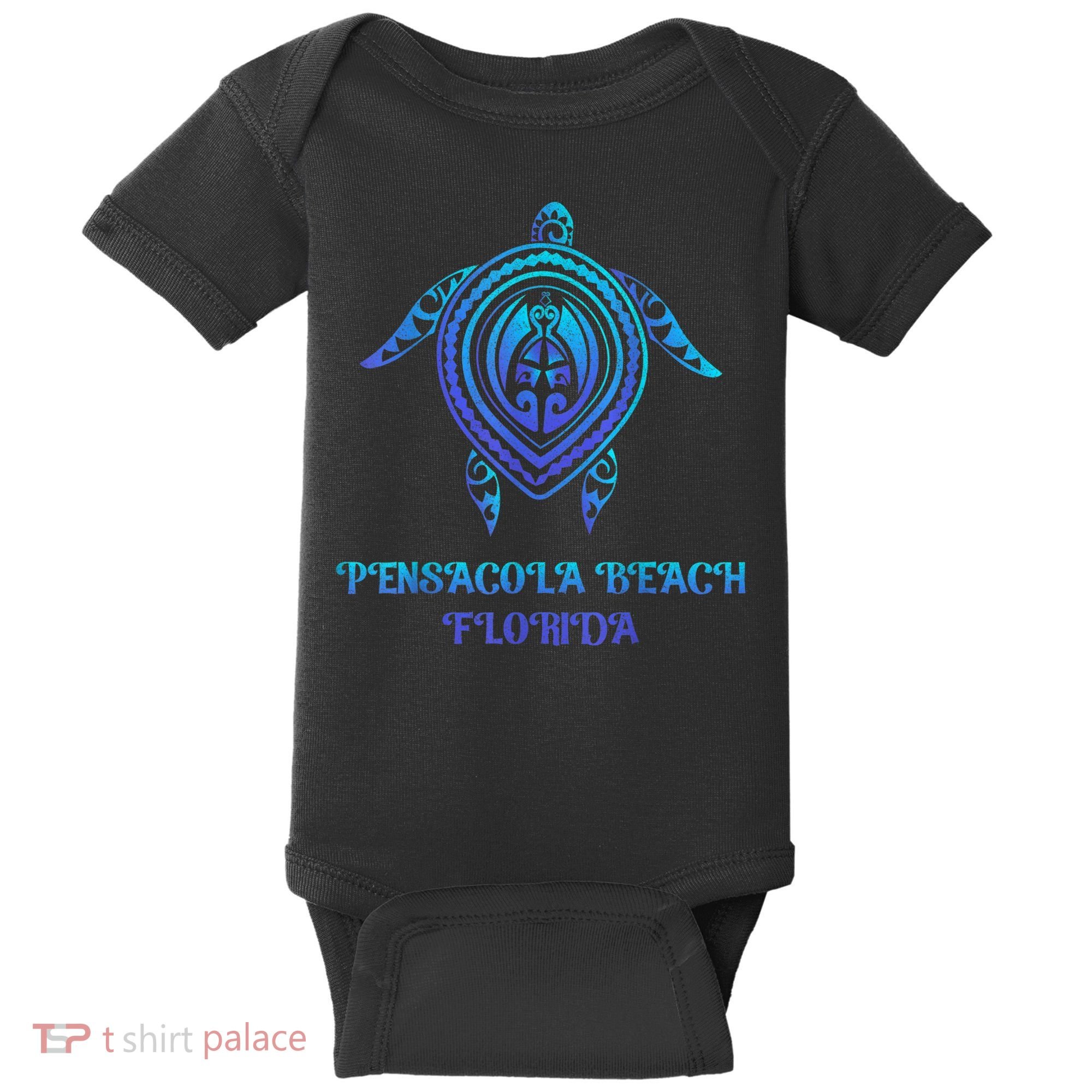 Pensacola Beach Florida Beach Souvenirs Sea Turtle Tribal Baby Bodysuit