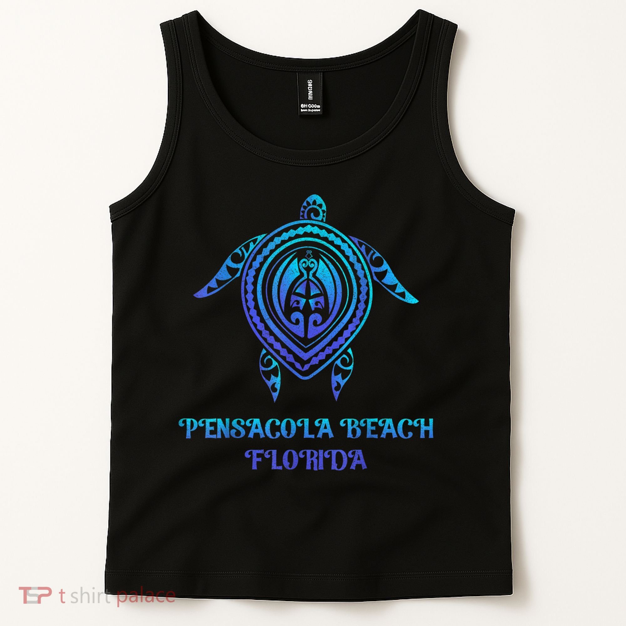 Pensacola Beach Florida Beach Souvenirs Sea Turtle Tribal Tank Top