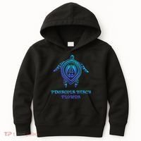Pensacola Beach Florida Beach Souvenirs Sea Turtle Tribal Kids Hoodie thumb 0