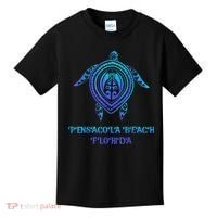 Pensacola Beach Florida Beach Souvenirs Sea Turtle Tribal Kids T-Shirt thumb 0