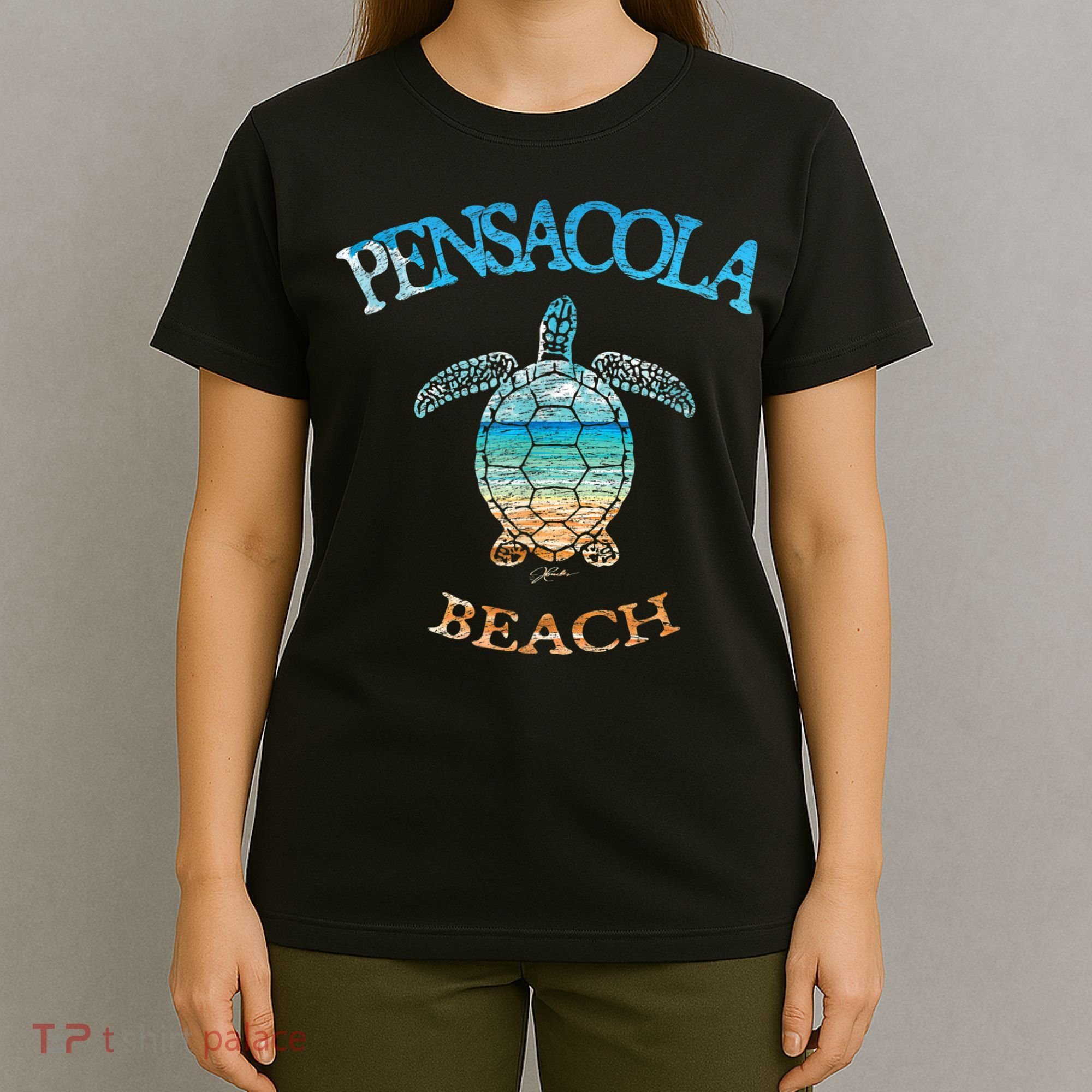 Pensacola Beach, FL, Sea Turtle T-Shirt