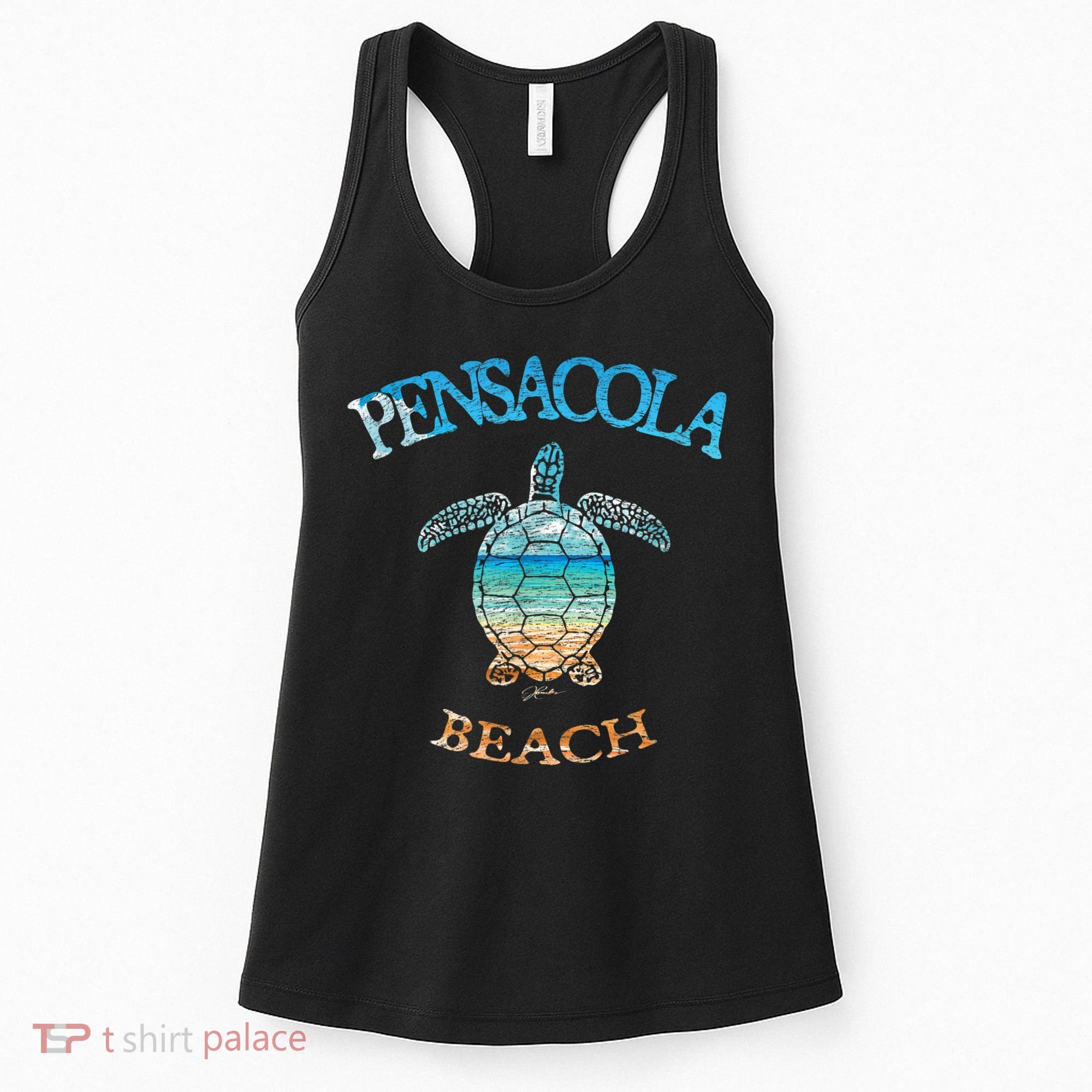 Pensacola Beach, FL, Sea Turtle Women's Tank Top