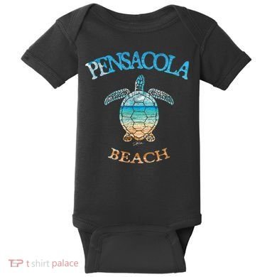 Pensacola Beach, FL, Sea Turtle Baby Bodysuit
