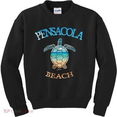 Pensacola Beach, FL, Sea Turtle Kids Sweatshirt