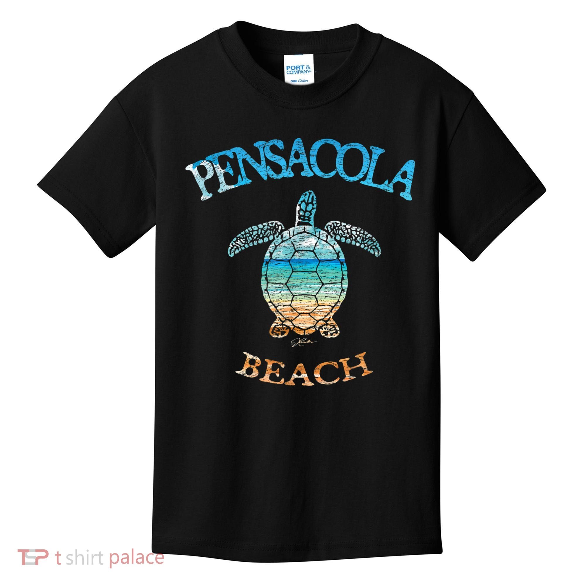 Pensacola Beach, FL, Sea Turtle Kids T-Shirt