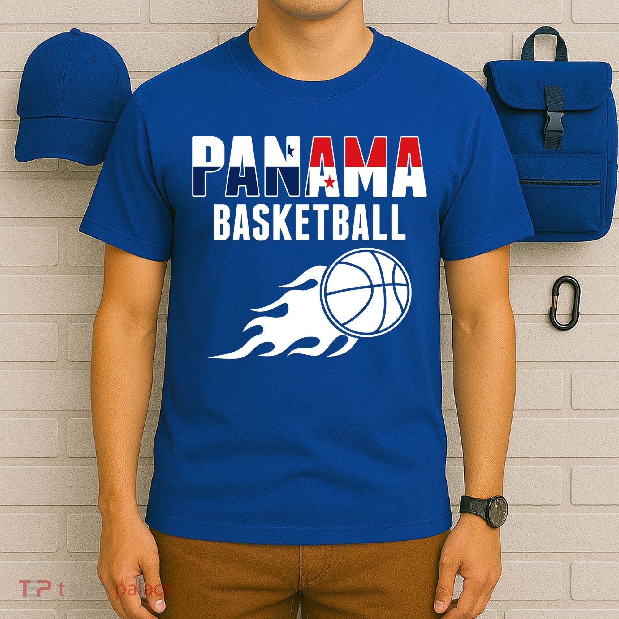 Panama Basketball Fans Jersey Gift Panaian Flag Sport Lovers Gift T-Shirt