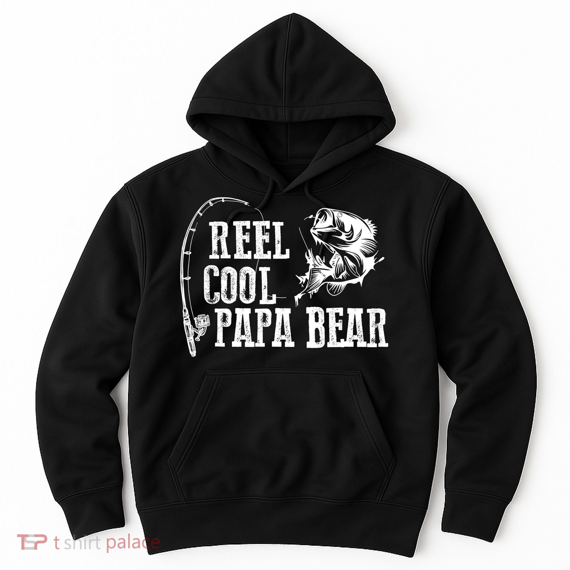 Papa Bear Fishing Reel Cool Papa Bear Hoodie