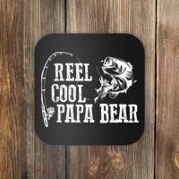 Papa Bear Fishing Reel Cool Papa Bear Coaster thumb 0