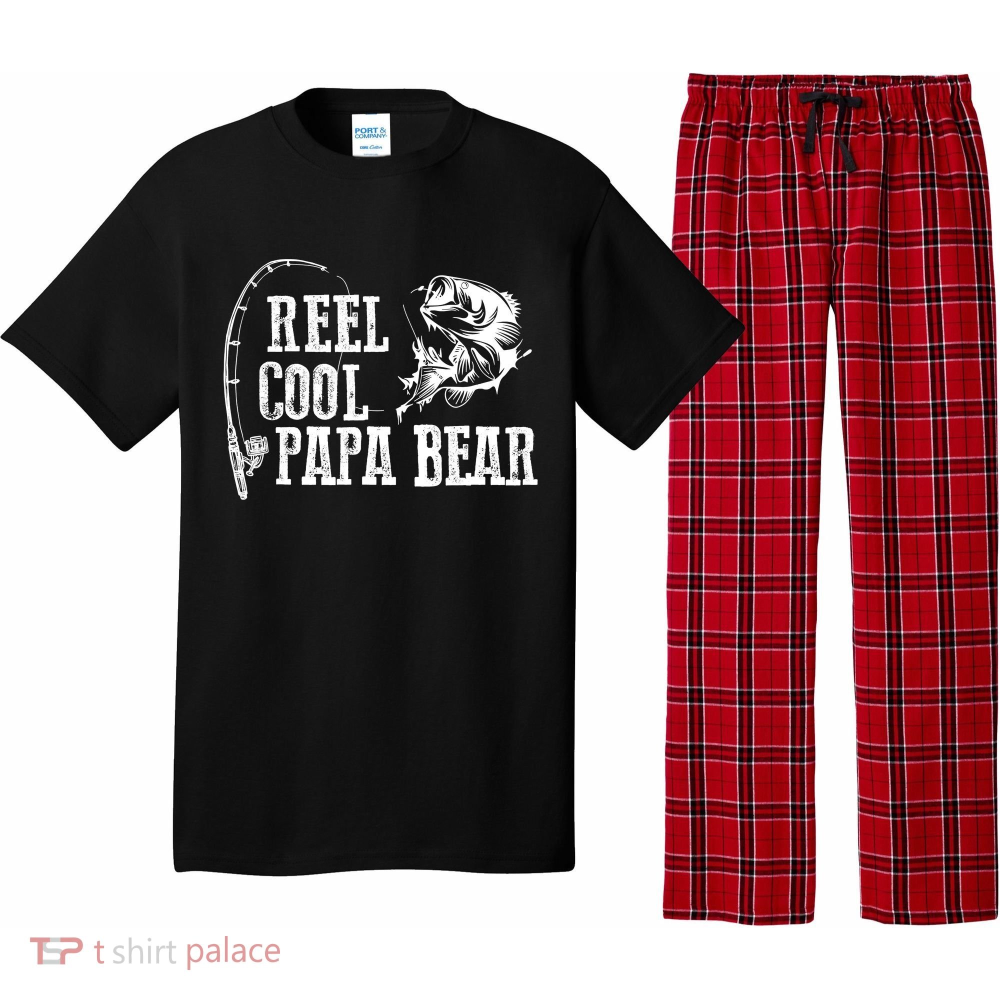 Papa Bear Fishing Reel Cool Papa Bear Pajama Set