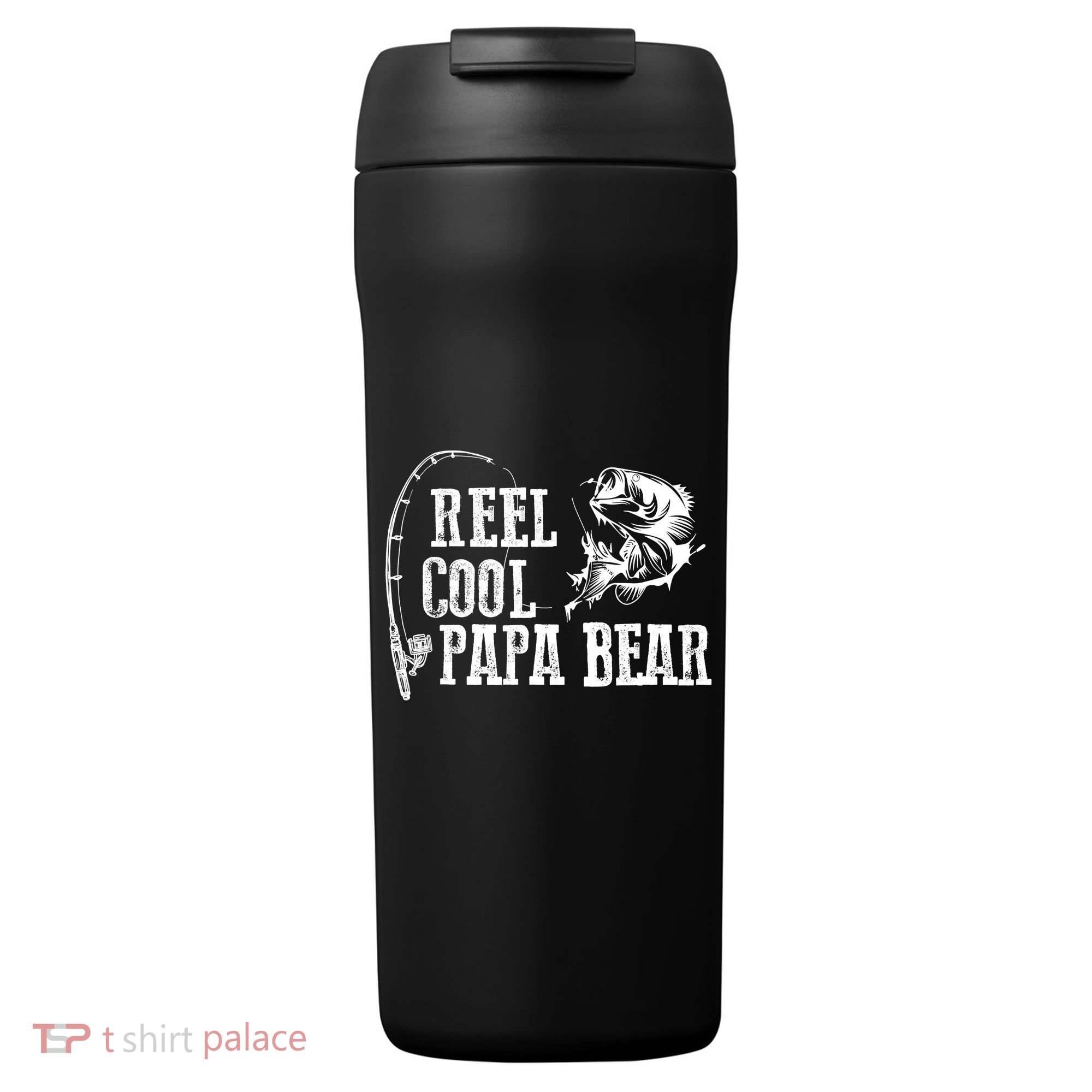 Papa Bear Fishing Reel Cool Papa Bear 24oz Duet Stainless Steel Tumbler