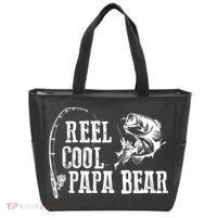 Papa Bear Fishing Reel Cool Papa Bear Tote Bag thumb 0