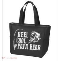 Papa Bear Fishing Reel Cool Papa Bear Tote Bag thumb 3