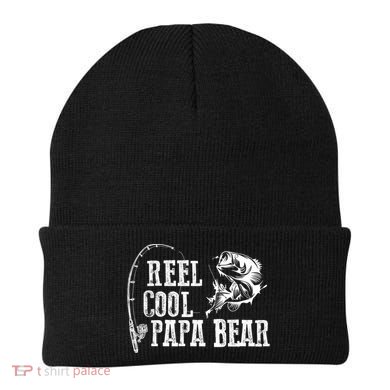 Papa Bear Fishing: Reel Cool Papa Bear Funny Gift Beanie