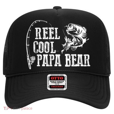 Papa Bear Fishing: Reel Cool Papa Bear Funny Gift Hat