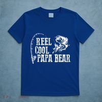 Papa Bear Fishing: Reel Cool Papa Bear Funny Gift T-Shirt thumb 5