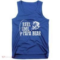 Papa Bear Fishing: Reel Cool Papa Bear Funny Gift Tank Top thumb 0