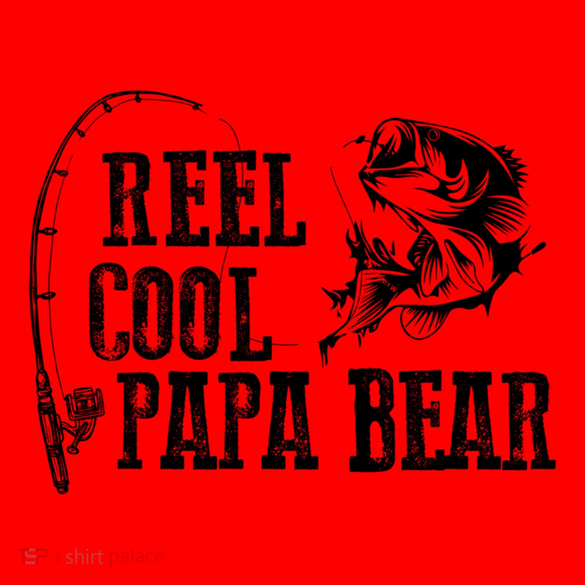 Papa Bear Fishing: Reel Cool Papa Bear Funny Gift Santa Hat