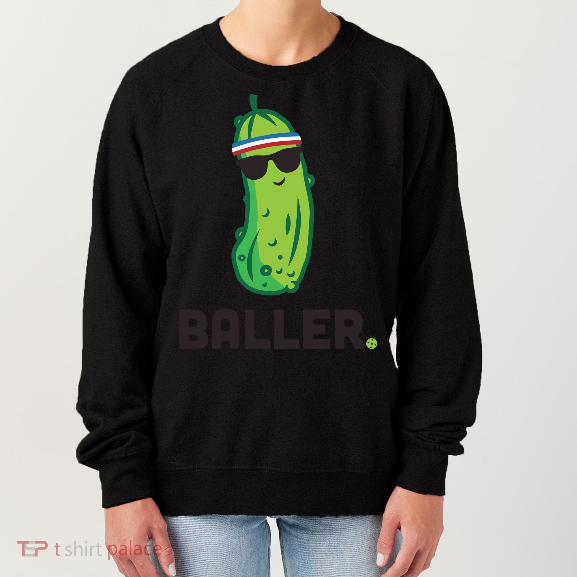 Pickle Baller Funny Pickleball Women's Sweatshirt