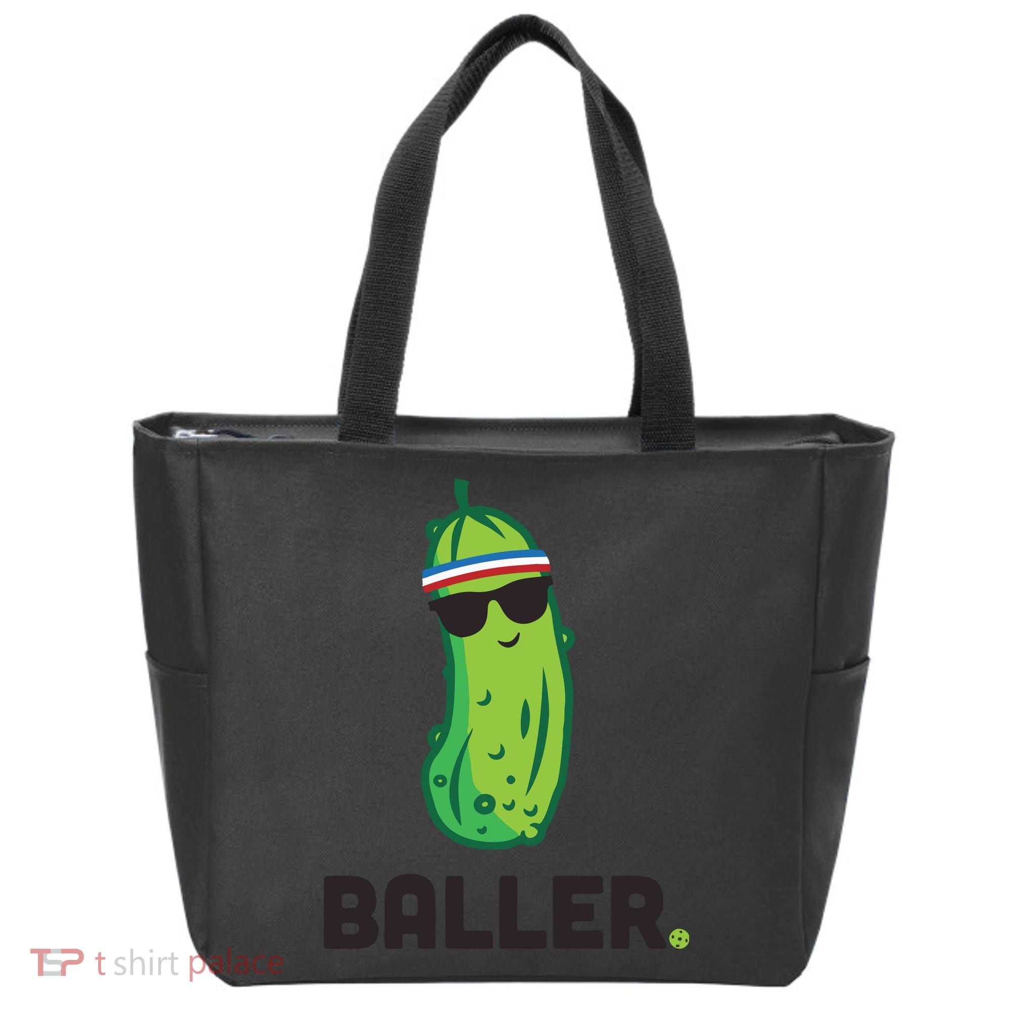Pickle Baller Funny Pickleball Tote Bag