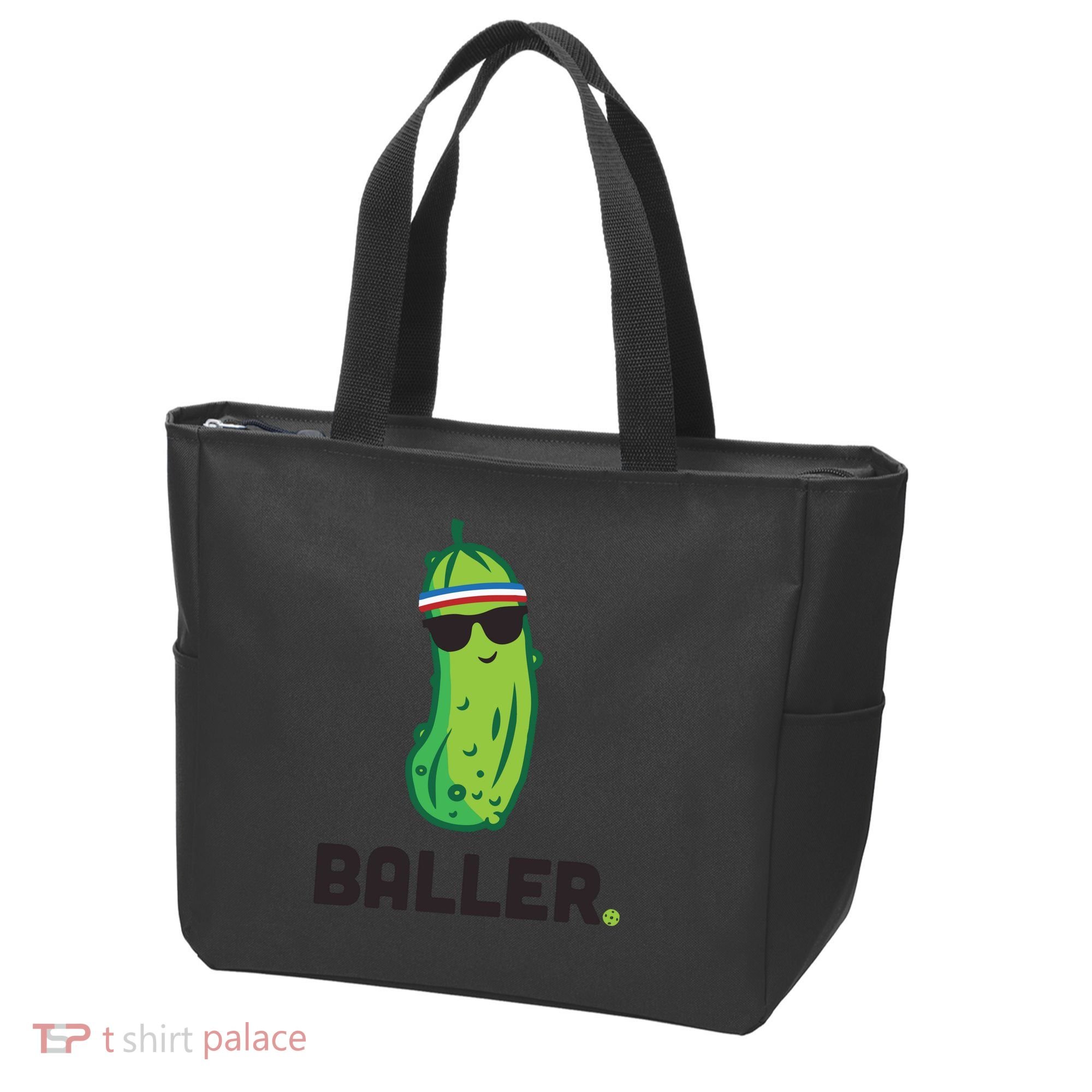 Pickle Baller Funny Pickleball Tote Bag