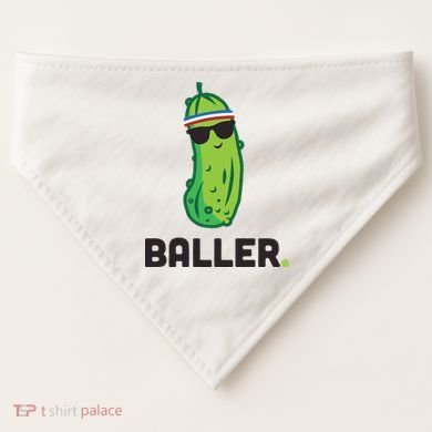Pickle Baller Funny Pickleball USA-Made Doggie Bandana