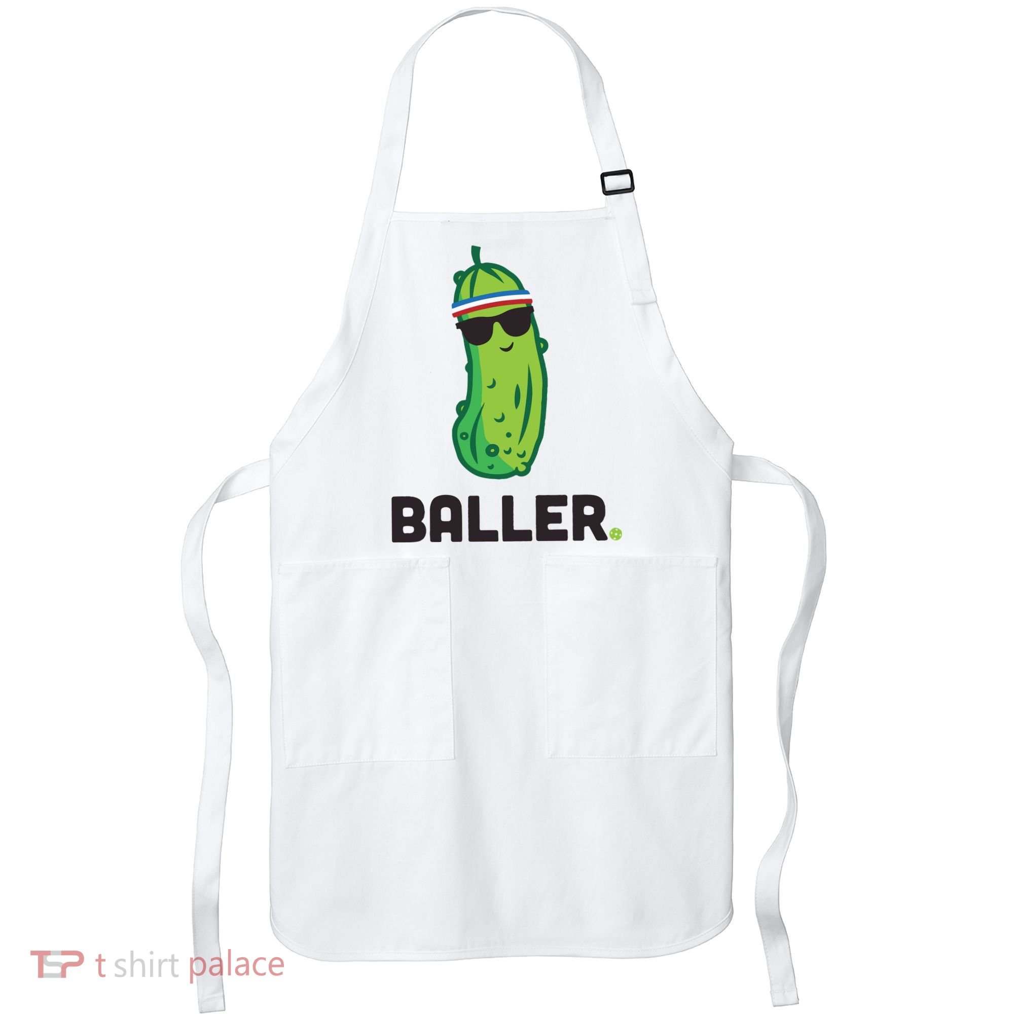 Pickle Baller Funny Pickleball Apron