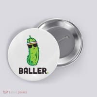 Pickle Baller Funny Pickleball Button thumb 0