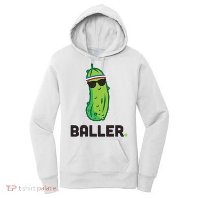 Pickle Baller Funny Pickleball Women's Hoodie