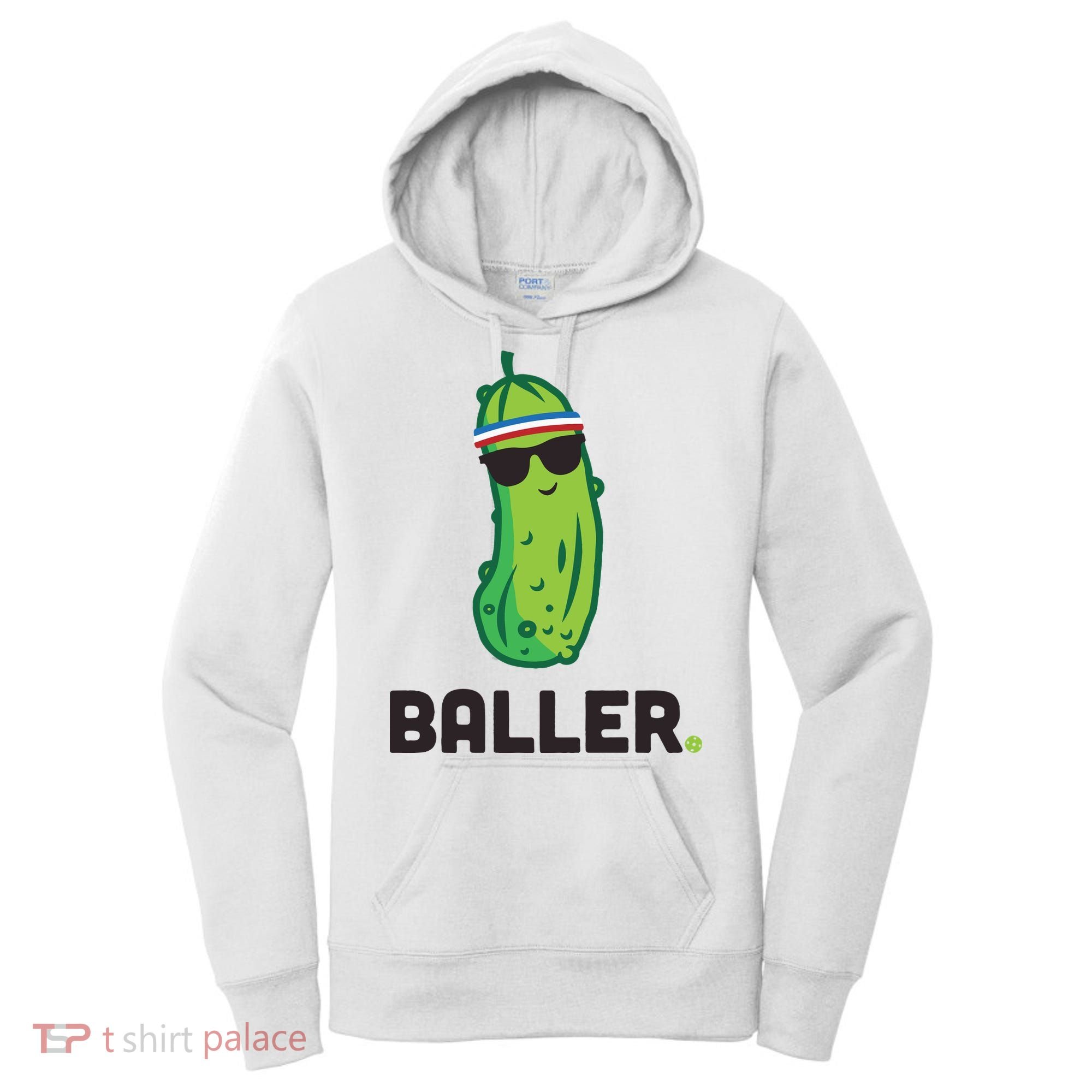 Pickle Baller Funny Pickleball Women's Hoodie