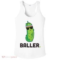 Pickle Baller Funny Pickleball Ladies PosiCharge Competitor Racerback Tank thumb 0