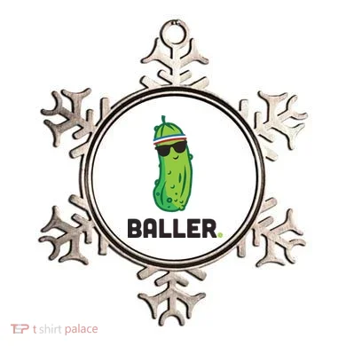 Pickle Baller Funny Pickleball Ornament