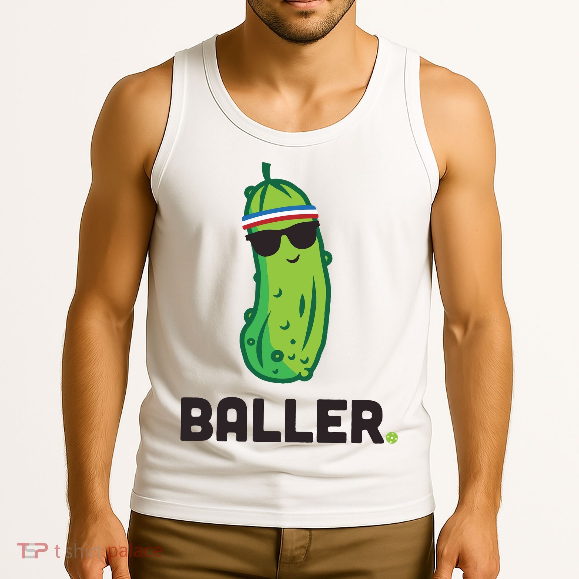 Pickle Baller Funny Pickleball Tank Top
